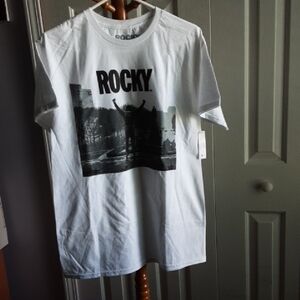 White Short Sleeve Tees with Bold Graphics